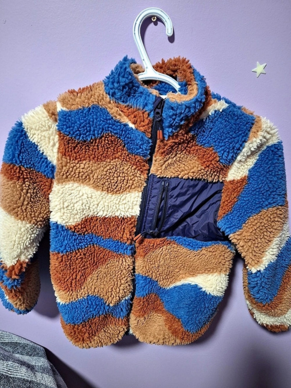 H&M Kids' Classic Retro-X Fleece Jacket Blue & Brown